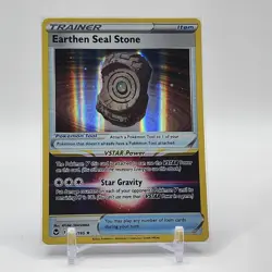 Earthen Seal Stone - 154/195 - Holo Rare - Silver Tempest - Pokemon Card - NM/M - Image 1