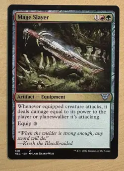 MTG Mage Slayer Card, Neon Dynasty - Image 1