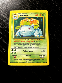 Venusaur 15/102 Base Set Holo Rare 1999 WOTC Pokemon Card LP - Image 1