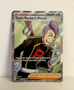 Pokemon Card Team Rocket's Petrel 226/182 Full Art Ultra Rare Destined Rivals NM - Image 1