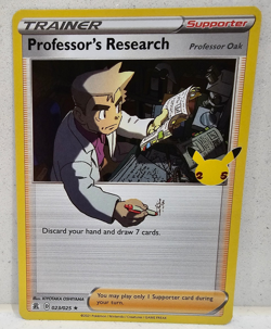 Professor's Research 023/025 card - Professor Oak, Celebrations 25th Pokemon TCG - Image 1