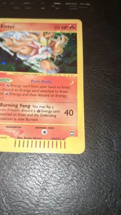 Carte Pokemon Entei H8/H32 AQUAPOLIS holo Exc Inglese - Image 2