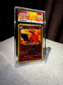 “2000 Pokemon Charizard Japanese Promo #006 Premium File 2 Reverse Holo ACE 10” - Image 1