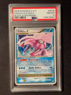 PSA 8 Palkia Lv.X Black Star Promo Diamond & Pearl Pokemon Card 2008 - Image 1