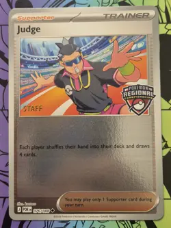 Pokemon Card STAFF Judge 076/088 Regional Promo Perfect Order Holo POR Foil 2026 - Image 1