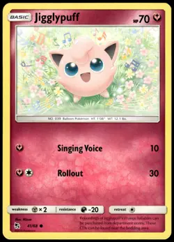 Jigglypuff 41/68 Hidden Fates Common LP Pokemon 2019 - Image 1