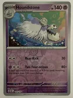Houndstone 101/197 Obsidian Flames scarlet & Violet Pokemon Card Near Mint/Mint - Image 1