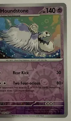 Houndstone 101/197 Obsidian Flames scarlet & Violet Pokemon Card Near Mint/Mint - Image 3