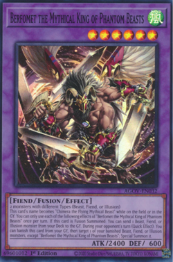 1X NM Berfomet the Mythical King of Phantom Beasts - AGOV-EN032 - Super Rare 1st - Image 1