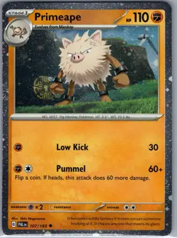 Primeape - (Cosmos Holo) 107/193 Holo - Pokemon Card - NM - Image 1