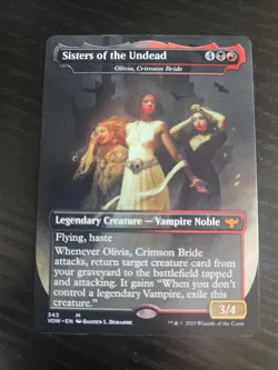 MTG Sisters of the Undead - Olivia, Crimson Bride MTG VOW Borderless NM 343 - Image 1