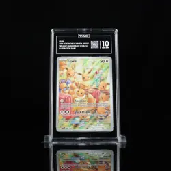 TAG 10 Gem Mint 2024 Pokemon Twilight Masquerade Eevee #188/167 Illustration Rar - Image 1