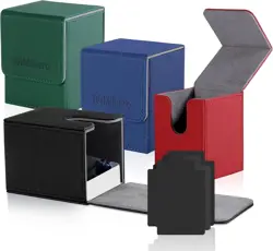 Elegant 4-Pack Card Deck Storage Boxes with Dividers for Easy Organization - Image 3
