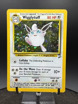 Pokemon TCG Wigglytuff 19/130 Holo Rare - Base Set 2 Pokemon Card SWIRL - Image 2