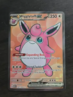 Pokemon TCG: Wigglytuff ex 187/165 Full Art Scarlet & Violet 151 NM - Image 1