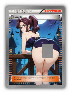 Lorelei Trading Card - Sexy Adult Anime Waifu Custom Trainer Halloween - Image 1