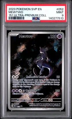 2023 POKEMON SVP EN-SV 151 UPC BLACK STAR PROMO #052 MEWTWO PSA 9 - Image 1