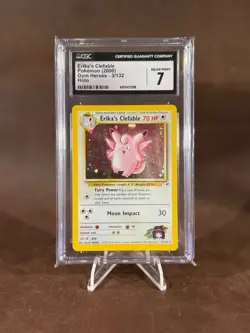 Erika's Clefable 3/132 CGC 7 Near Mint Pokemon Card Holo Rare - Image 1