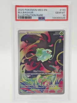 2025 Pokemon Meg EN-Mega Evolution Bulbasaur Illustration Rare PSA 10 #133 - Image 2