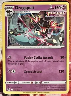 Dragapult 130/264 Pokemon TCG Fusion Strike Rare Holo Knockout Collection - Image 1