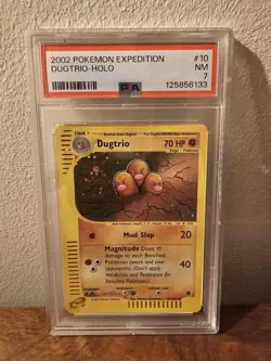 Pokemon Expedition - Dugtrio 10/165 Holo Rare PSA 7 NM - Image 3