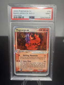 2003 Pokemon EX Dragon Holo Rare Magcargo EX 95/97 PSA 9 MINT - Image 1