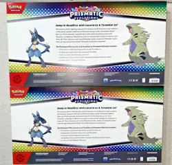 POKEMON PRISMATIC EVOLUTIONS LUCARIO & TYRANITAR EX PREMIUM COLLECTION LOT OF 2 - Image 2