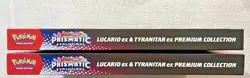 POKEMON PRISMATIC EVOLUTIONS LUCARIO & TYRANITAR EX PREMIUM COLLECTION LOT OF 2 - Image 3