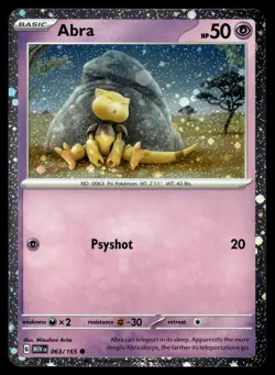 Pokemon TCG Abra [Cosmos Holo] #63 Pokemon Scarlet & Violet 151 - Image 1