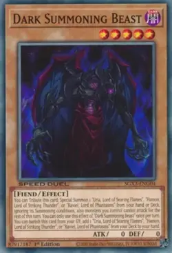 Dark Summoning Beast - SGX3-ENG04 - Common - 1st Edition Near Mint Yugioh Card - Image 1