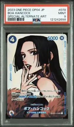 PSA9 One Piece Boa Hancock OP01-078 OP04 SR SP Special Parallel Card PSA 9 - Image 1