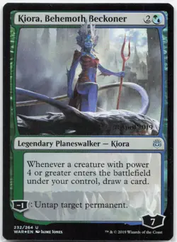 Kiora, Behemoth Beckoner *Foil* WAR 232 NM - Image 1