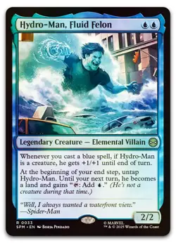 Hydro-Man, Fluid Felon #33 (Foil) (NM) Spider-Man SPM Magic MTG - Image 1