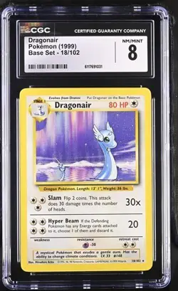 Pokemon English Dragonair 18/102 1999 Base Set - Unlimited Rare - Image 1