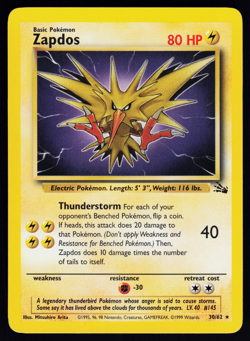 Zapdos 30/62 Pokemon Fossil English Rare - Image 4