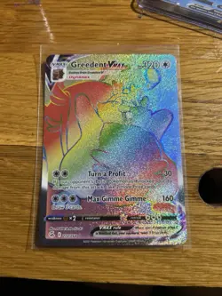 Pokemon 2021 Greedent VMAX 272/264 Rainbow Secret Fusion Strike - Image 1
