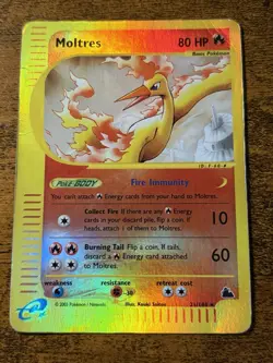 Moltres 21/144 Skyridge Reverse Holo Pokemon Card - Image 1