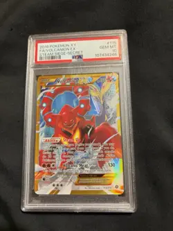 PSA 10 Volcanion EX Secret FA #115/114 Steam Siege XY Pokemon 2016 - Image 1