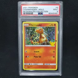 2021 Pokemon: CHARMANDER 9/25 - [Holo] [McDonald's 25th Collection] - Mint PSA 9 - Image 1