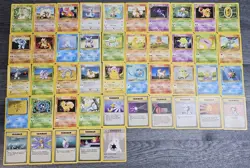 45x Base Set Pokemon Vintage Card Bundle Rare Uncommon and Common WOTC 1999 - Image 1