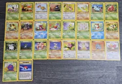 26x Jungle Set Pokemon Vintage Card Bundle Uncommon and Common WOTC 1999 - Image 1