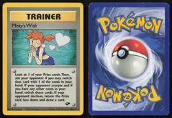 Misty's Wish 108/132 Unlimited Rare Gym Challenge Pokemon HP - Image 3