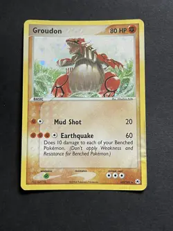 ✨Secret Holo Groudon✨ 102/101 Pokemon EX Hidden Legends - see photos, damaged - Image 1