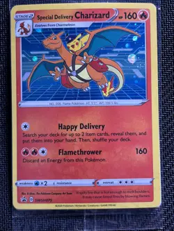 Pokemon SWSH075 Charizard Promo Holo Card Special Delivery Sealed UK Exclusive - Image 3