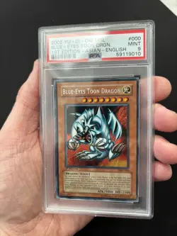 2002 YU-GI-OH! BLUE EYES TOON DRAGON MRL-000 1ST EDITION CARD PSA 9 MINT - Image 2