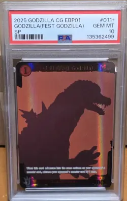 PSA 10 GEM MT - Godzilla card game EBP01-011+ SP "Godzilla (Fest Godzilla)" - Image 1