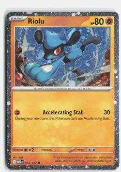 Riolu (Cosmos Holo) Common Miscellaneous Cards & Products 076/132 NM - Image 1