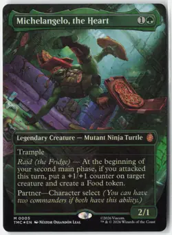 Michelangelo, the Heart (Borderless) Foil M Teenage Mutant Ninja Turtles 5 NM - Image 1