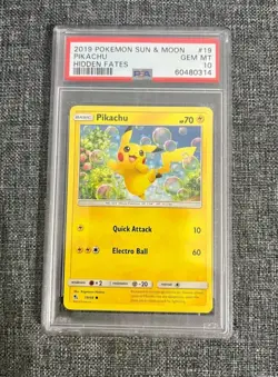 Pokemon TCG Pikachu Hidden Fates 19/68 Regular Common - Image 1