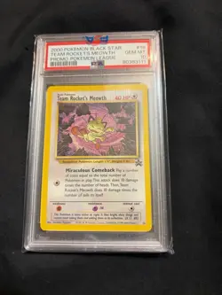 PSA 10 Team Rocket’s Meowth #18 Black Star Promo WOTC Pokemon 2000 - Image 1